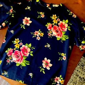 Belongsci Blouse Floral